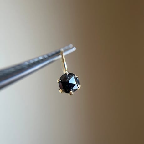 K18 天然ブラックダイヤモンド 0.20ct チャーム　ペンダントトップ