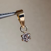 K18YG 希少☆天然ピンクダイヤモンド　0.06ct ペンダントトップ　18金イエローゴールド