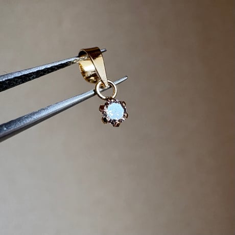 K18YG 希少☆天然ピンクダイヤモンド　0.06ct ペンダントトップ　18金イエローゴールド
