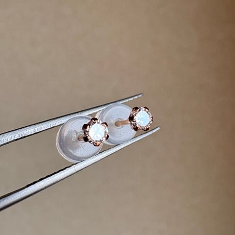 K18PG 希少☆天然ピンクダイヤモンド　0.14ct ピアス　18金ピンクゴールド