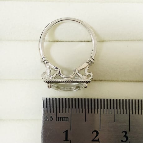 大粒　7ct 天然石ホワイトトパーズ　リング　13号