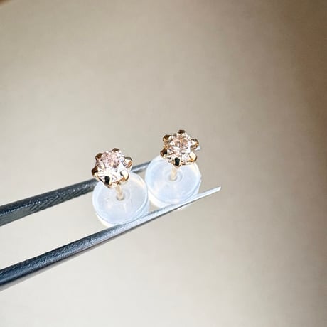 K18 18金イエローゴールド　天然ダイヤモンド0.14ct ピアス　天然ダイヤモンド