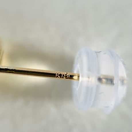 K18 天然石エメラルド ピアス　18金イエローゴールド　emerald  oval