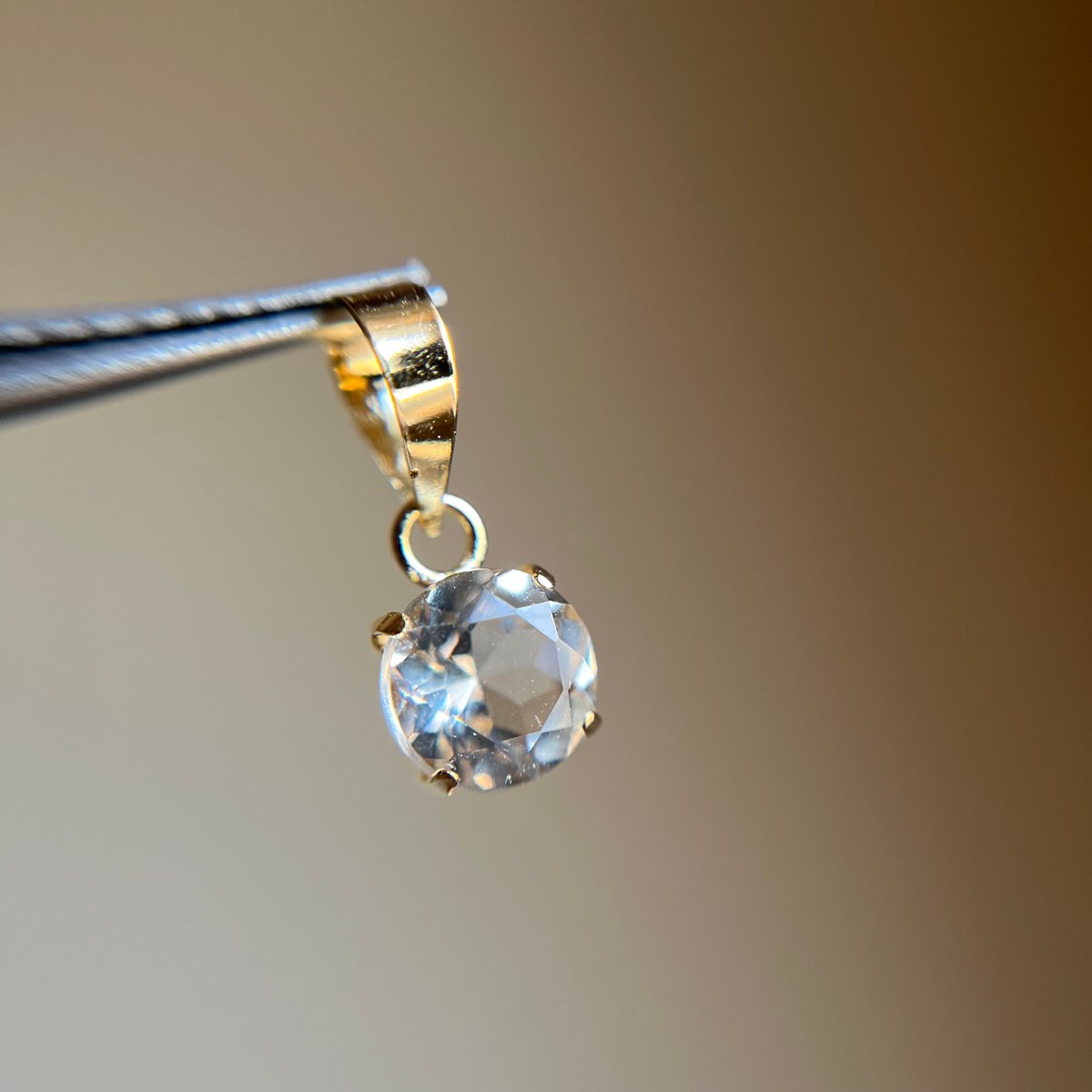 K18 希少 天然インペリアルトパーズ ペンダントトップ レア K18