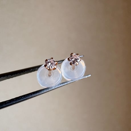K18YG 希少☆天然ピンクダイヤモンド　0.06ct ペンダントトップ　18金イエローゴールド