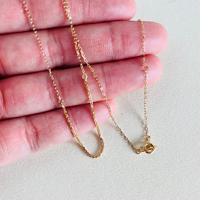 K18 デザインチェーンネックレス 18金イエローゴールド　45cm K18 デザインチェーンネックレス 18金イエローゴールド 45cm | La Melodia