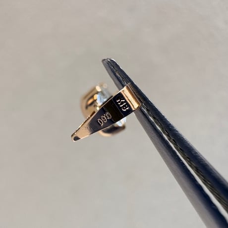 K18 天然石アクアマリン　5×7 ペンダントトップ　チェッカーカット　18金