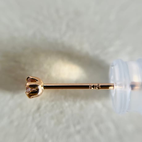K18YG 希少☆天然ピンクダイヤモンド　0.06ct ペンダントトップ　18金イエローゴールド