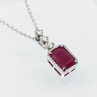 S925 天然石ルビー 1.00ct ネックレス