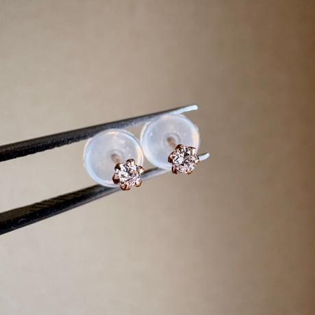 K18YG 希少☆天然ピンクダイヤモンド　0.06ct ペンダントトップ　18金イエローゴールド