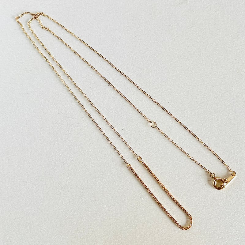 K18 デザインチェーンネックレス 18金イエローゴールド　調節可能45cm K18 デザインチェーンネックレス 18金イエローゴールド 45cm | La Melodia