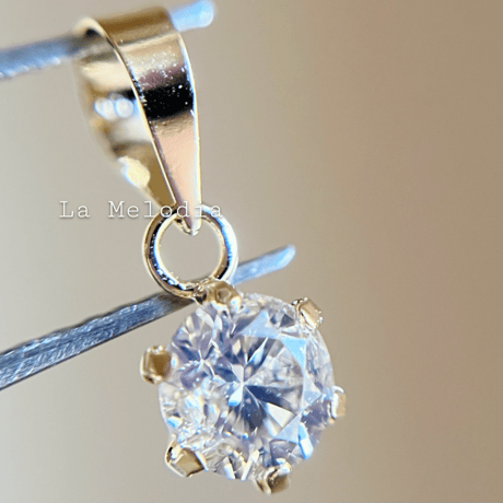 SALE☆特価☆】K18 天然ダイヤモンド 0.25ctペンダントトップ2 0.25ct