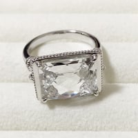 大粒　7ct 天然石ホワイトトパーズ　リング　13号
