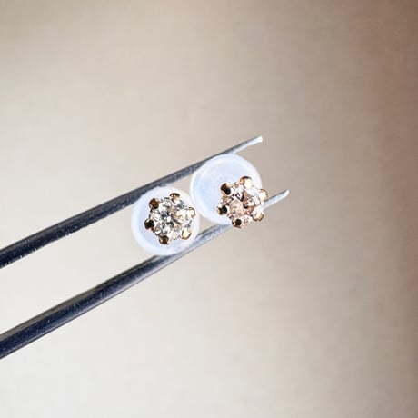 K18 18金イエローゴールド　天然ダイヤモンド0.14ct ピアス　天然ダイヤモンド