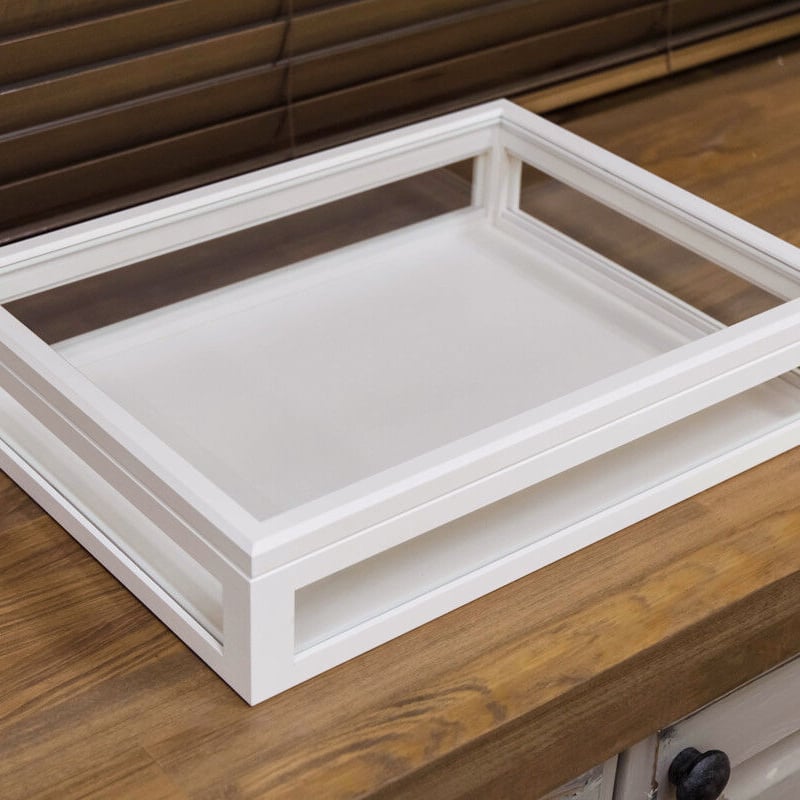 ガラスコレクションケース　大　ブラウン ガラスコレクションケース 大 ブラウン/ホワイト | La Melodia