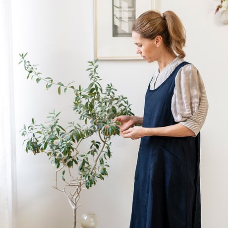 fog linen work LINEN OVER APRON