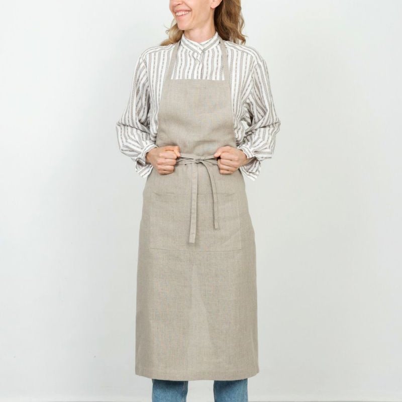 fog linen work LINEN FULL APRON | monaminami