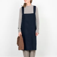 fog linen work LINEN SQUARE CROSS APRON