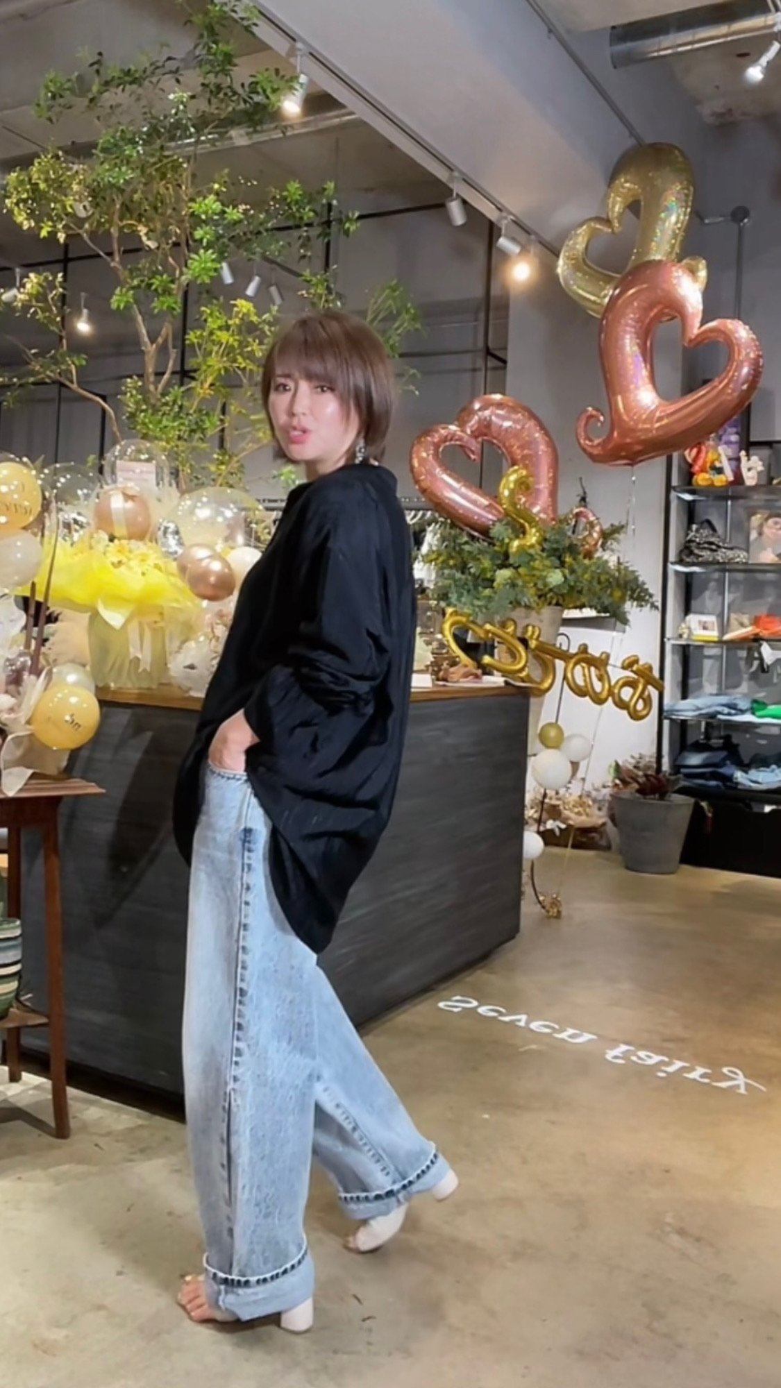 wis... とろみシャツ ダーク グレージュ wis とろみシャツ ダーク グレージュ