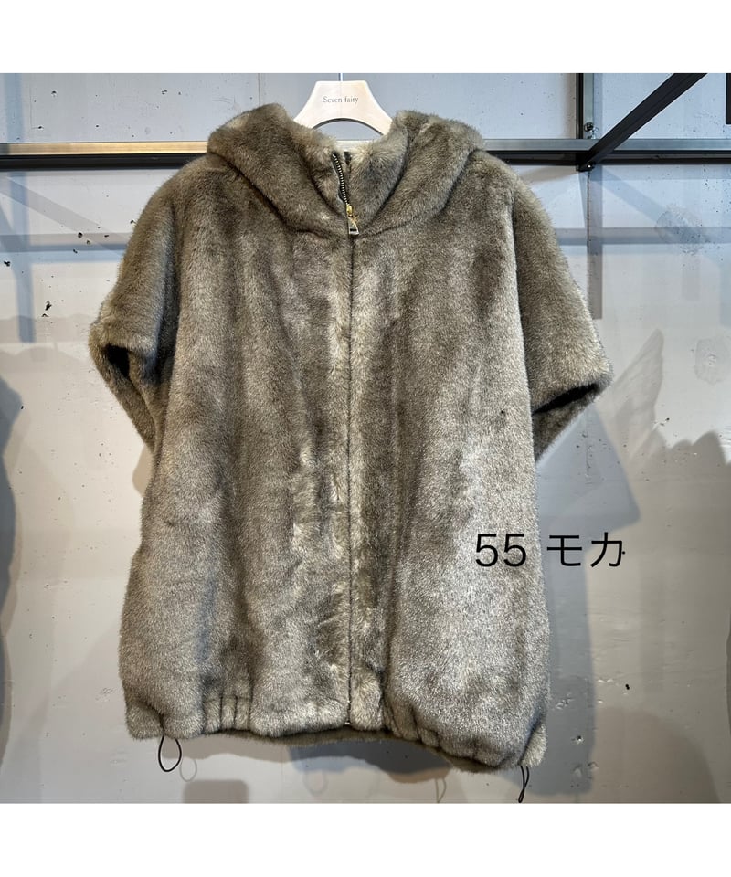 予約含含む 532436 ミンクファー調ジップフーディー | 株式会社