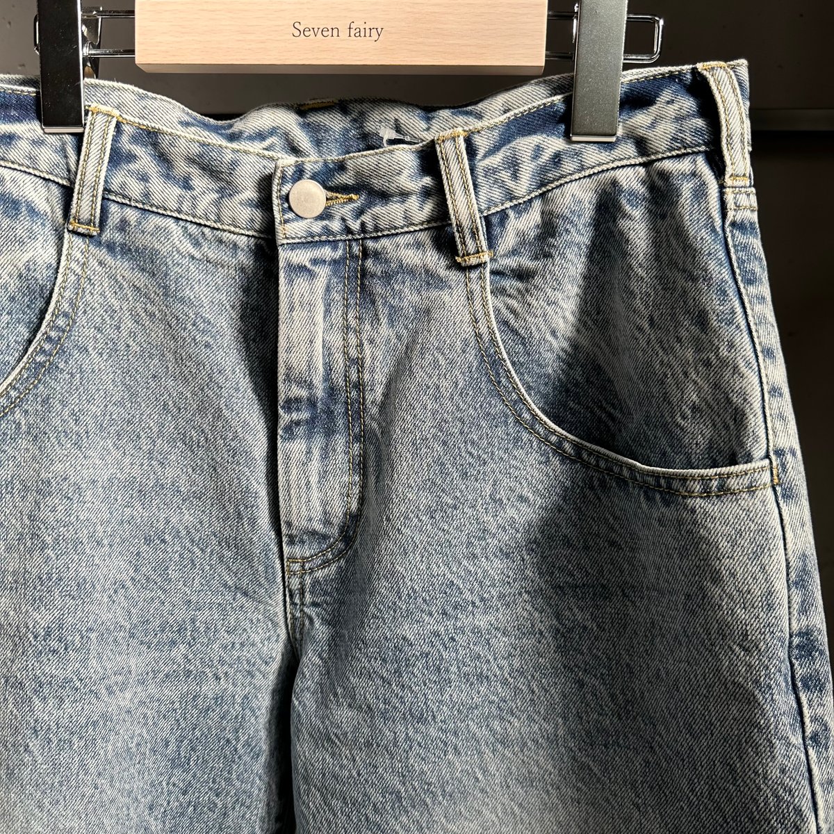 新品・タグ付】セブンフェアリーwis ..ケミカルつデニムLサイズ