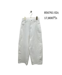 【予約】【7月中旬入荷予定】ayane展示会  856761  【短い】ホワイトデニムバレルレッグパンツ（短い丈バージョン）　  2026/AW （20260509）