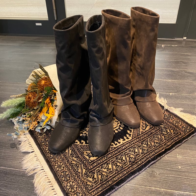 値下げしました。セブンフェアリー ブラックロングブーツ M(23.5