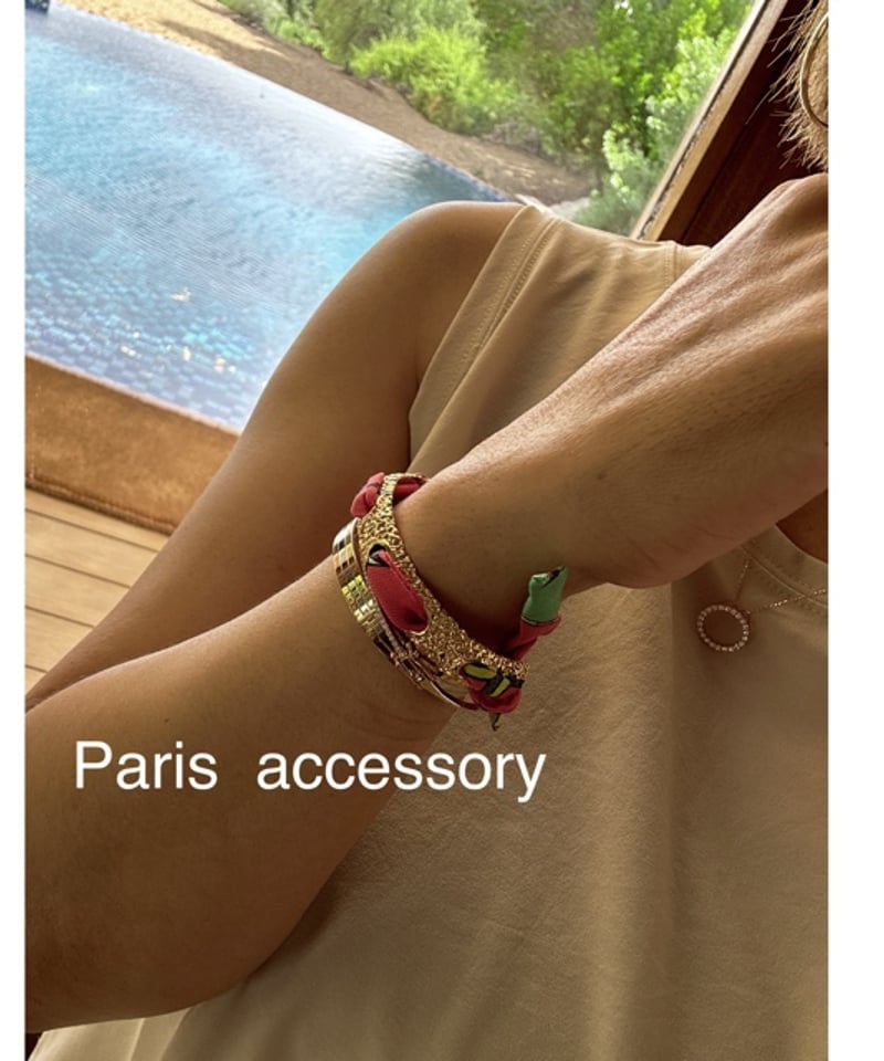 TY-7 BRG-QUEEN Paris accessorゴールドツイリーブレス | 株式