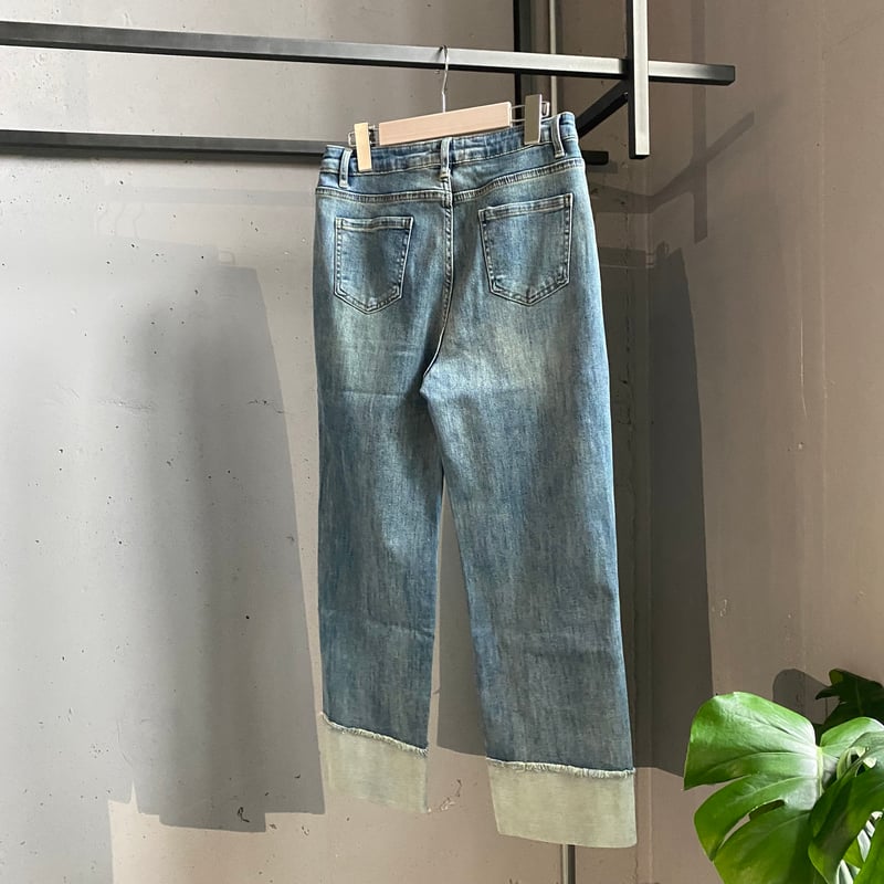 seven fairy セブンフェアリー　生デニム38 タグ付き新品】seven fairy セブンフェアリー 生デニム38 - メルカリ
