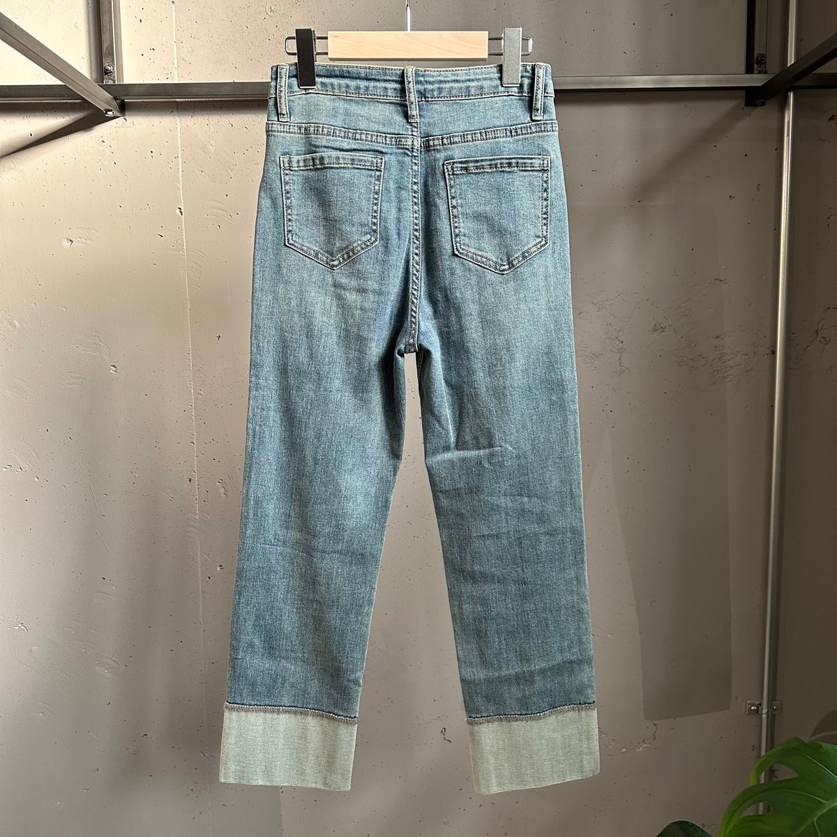 TY-2 【即納追加販売】S74678 超！ストレッチ裾ロールアップデニム 