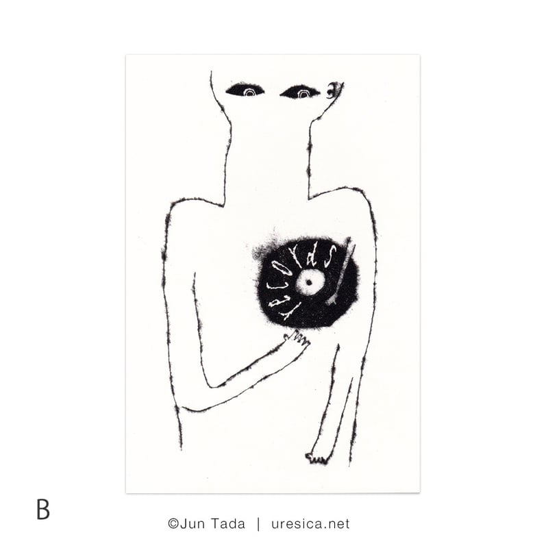 ポストカード　 水墨画 肉筆原画 墨絵 眼鏡 男の子 ポストカード 水墨画 肉筆原画 墨絵 眼鏡 男の子 ポストカード