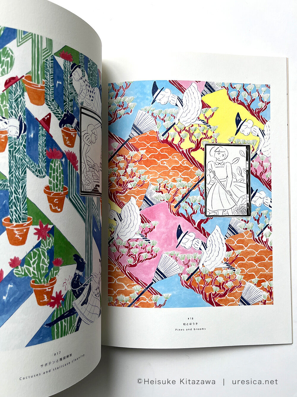 北澤平祐 花柄と皿洗い 原画 2019 個展 花と生活 北澤平祐『