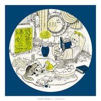 石黒亜矢子「友達が来た」大判カード