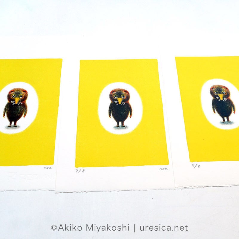 みやこしあきこ「ちいさなトガリネズミ・黄色」（シート） | URESICA