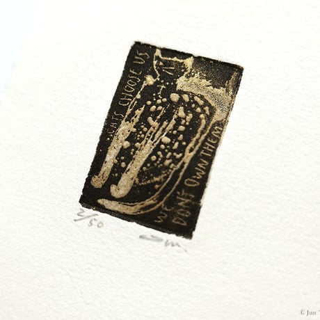 タダジュン「Cats choose us」銅版画＊シート