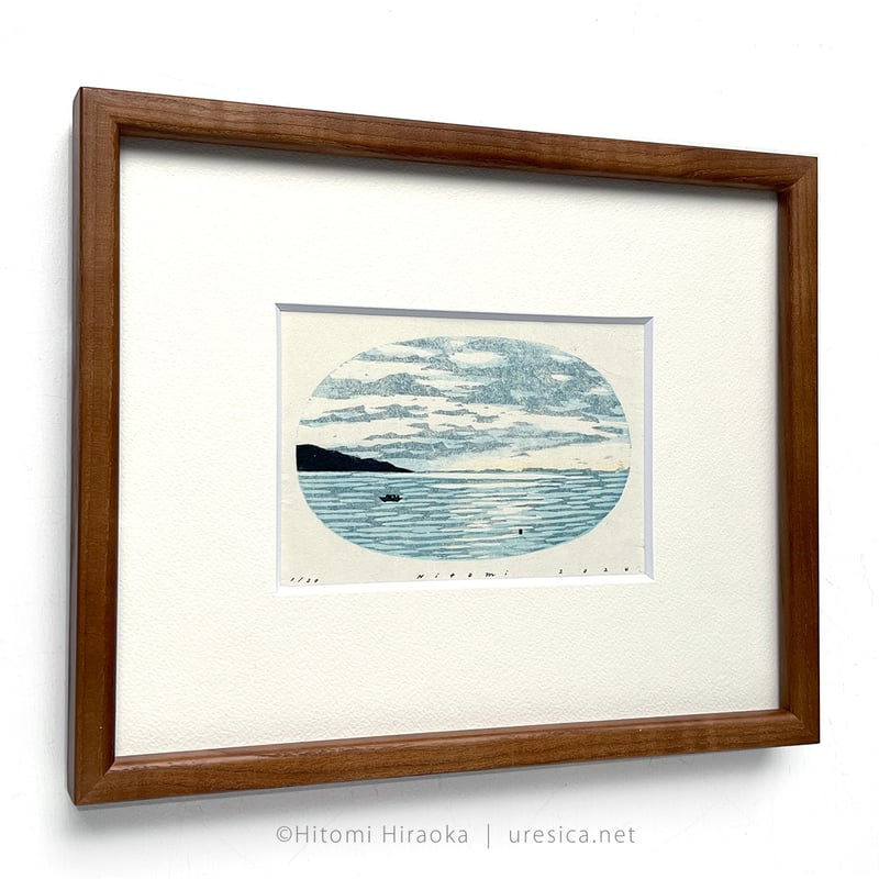 平岡瞳 木版画「空とおく」01 | URESICA