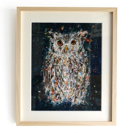 杉山巧 作品「ミミズク（夜）」