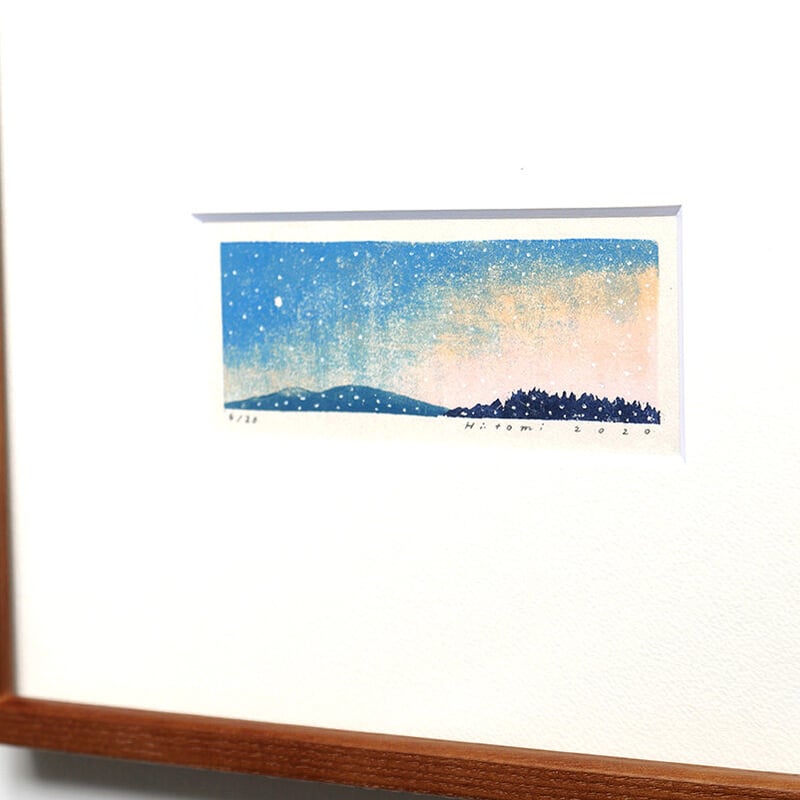 平岡　瞳　木版画　富士山 平岡 瞳 木版画 富士山 平岡瞳 木版画「山道」 | URESICA