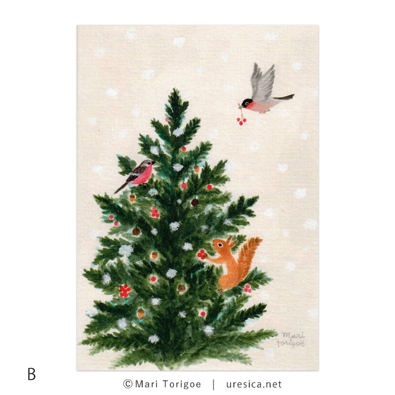 とりごえまり ポストカード（Xmas） | URESICA