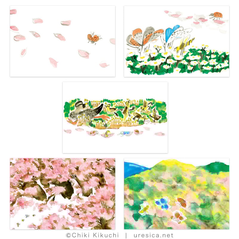 きくちちき 「さくらのふね」 ポストカード | URESICA