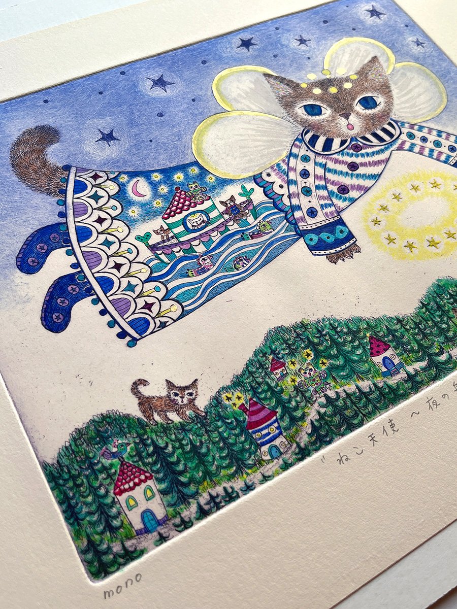 くまあやこ「ねこ天使 〜夜の船〜」シート | URESICA