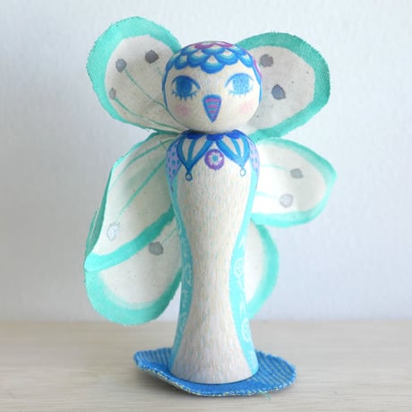 くまあやこ「ふくろうの精」こけし