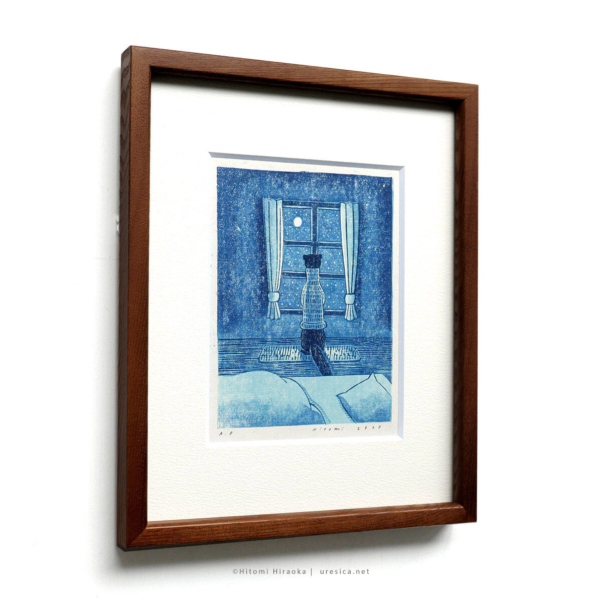 平岡瞳 版画「まっくろいたちのレストラン」10 | URESICA