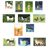 石黒亜矢子「飼い猫のパーティ」A4ポストカード | URESICA