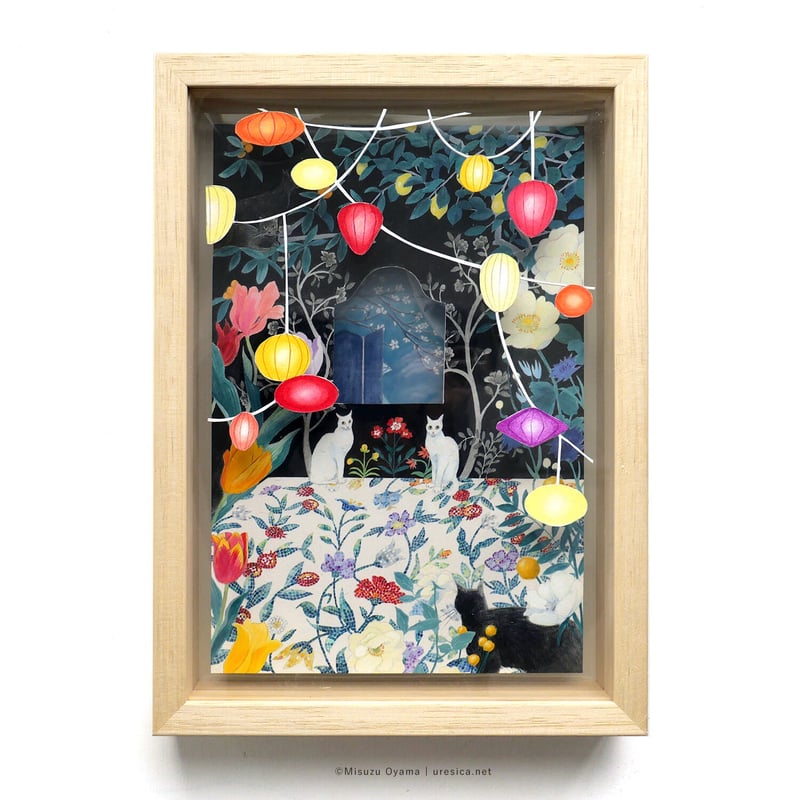 美術品　山調　絵　額縁付き 大山美鈴「somewhere」 | URESICA