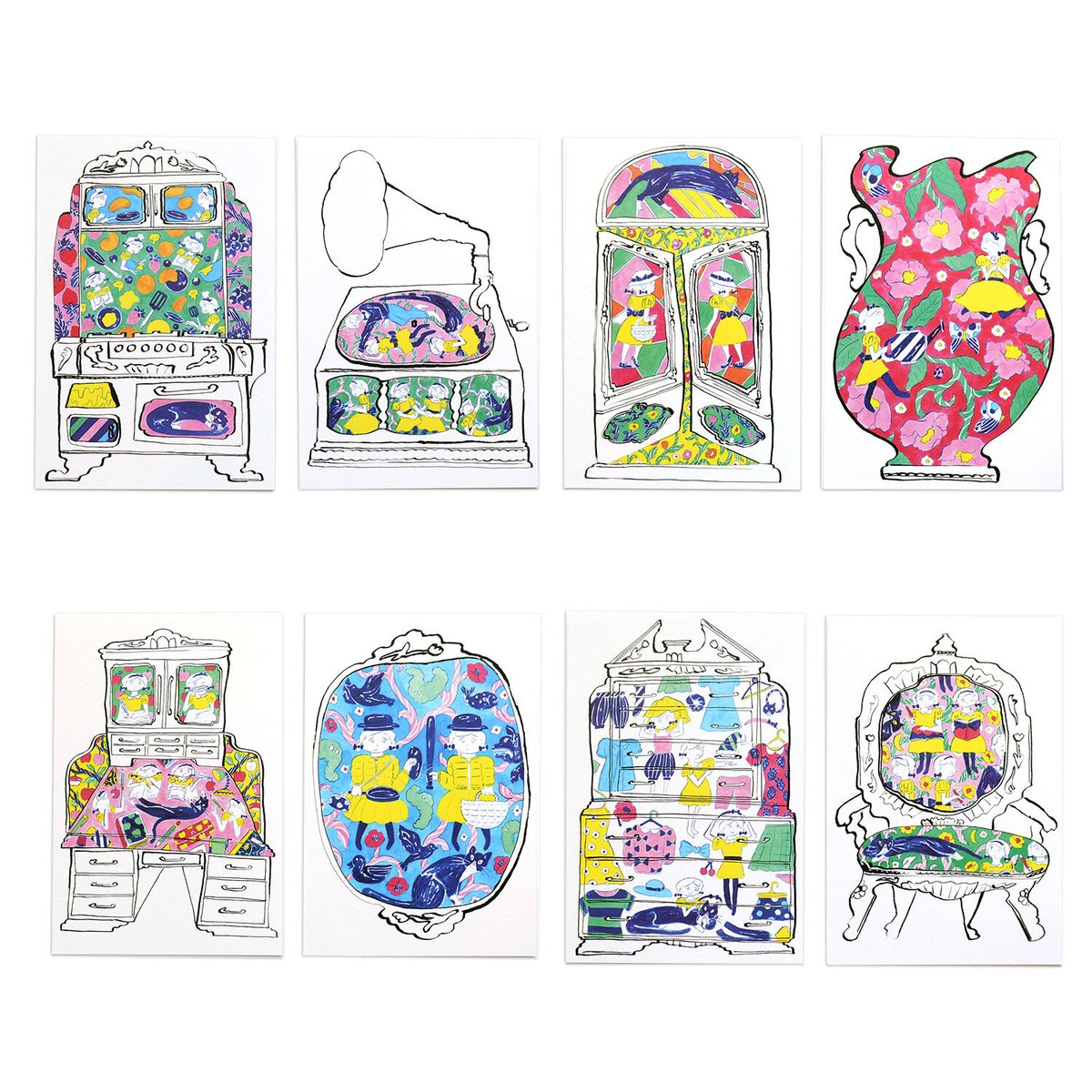 北澤平祐 原画 水彩 ようま観光バスツアー 北澤平祐（イラストレーター