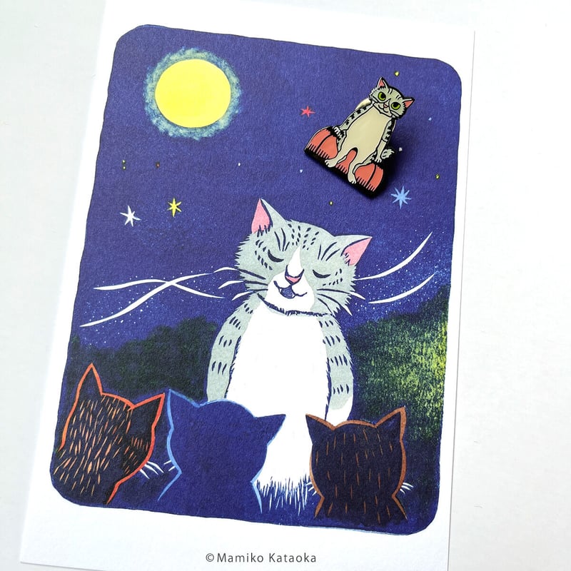 片岡まみこ「どかんねこ」ピンバッジ | URESICA