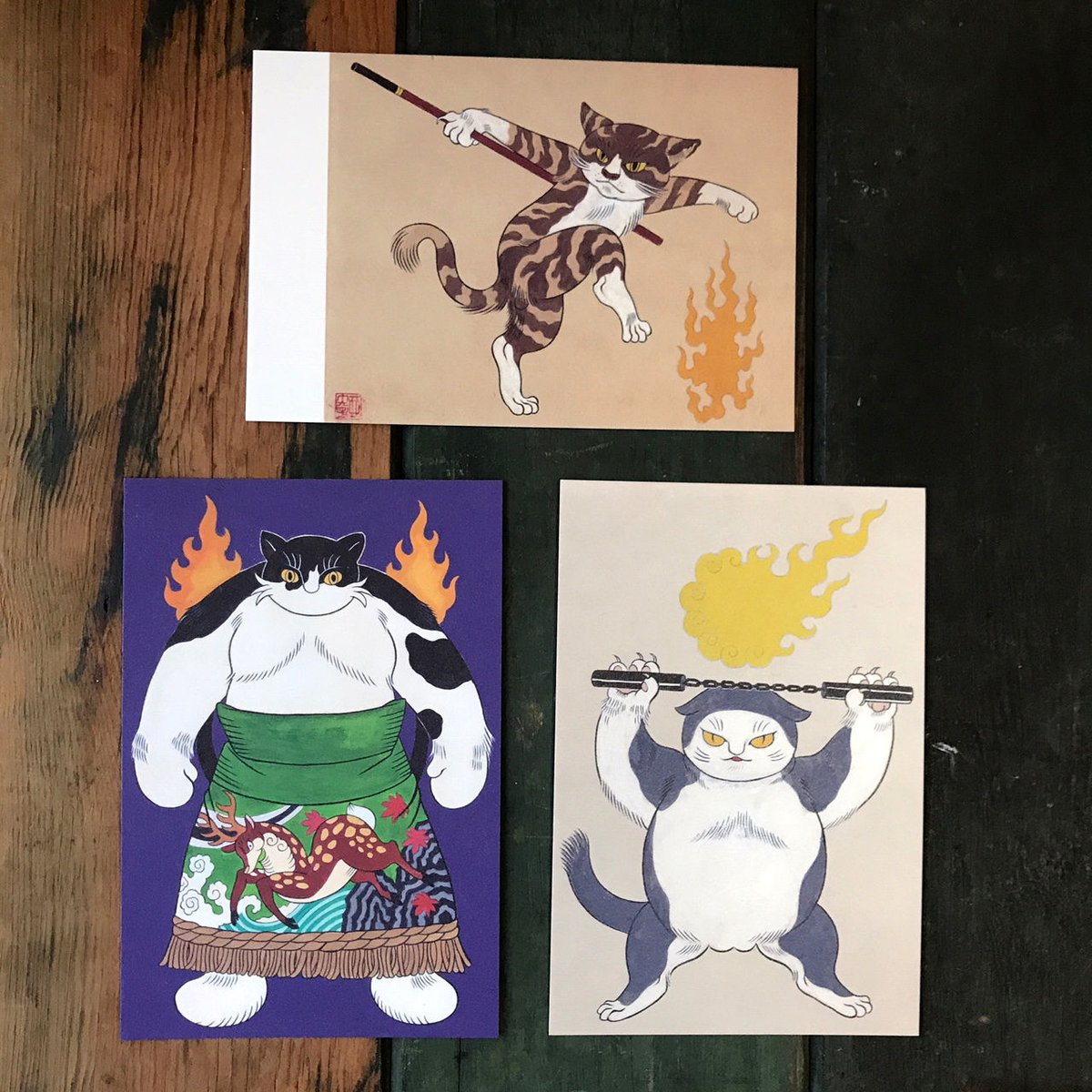 石黒亜矢子「闘猫」ポストカード | URESICA