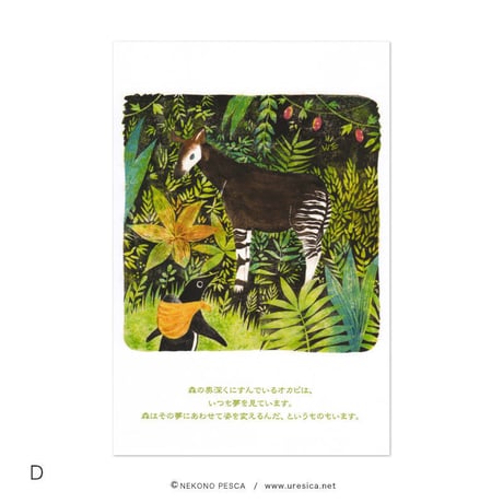 猫野ぺすか「ペンギンと黒い卵」ポストカード