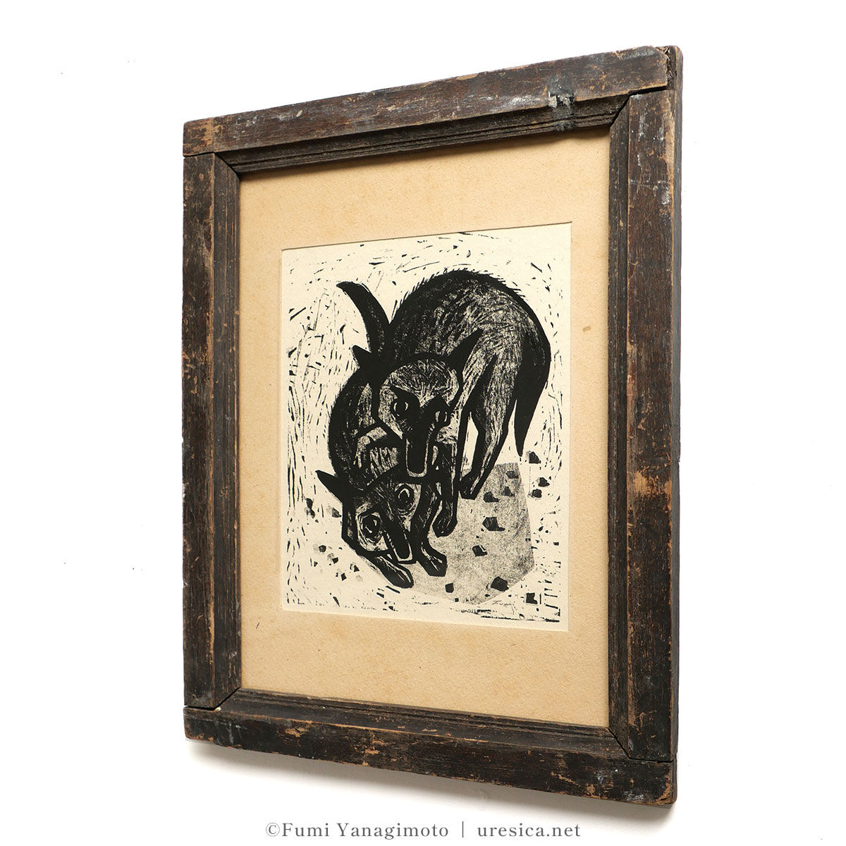 油絵(柳) 柳本史「2匹土の上」 | URESICA